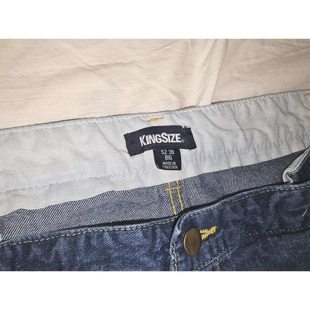 King Size Jeans Men's Size 52x38 Blue Dark Wash Nice Quality - Picture 2 of 3
